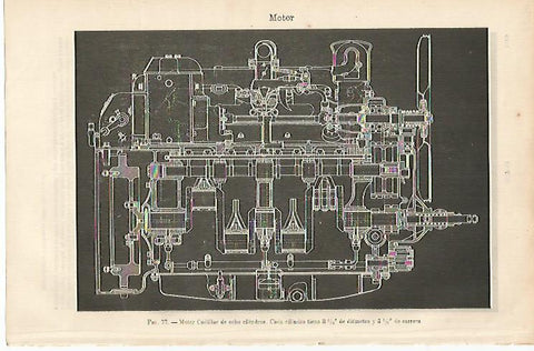 LAMINA ESPASA 8847: Motor Cadillac de 8 cilindros