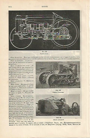 LAMINA ESPASA 8849: Tractor Ford Tractor Cleveland y Tank