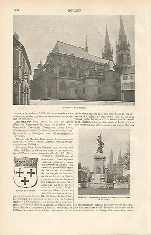 LAMINA ESPASA 8851: Catedral de Moulins Francia