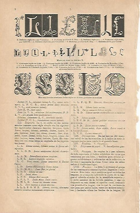 LAMINA ESPASA 8865: Tipos de la letra L
