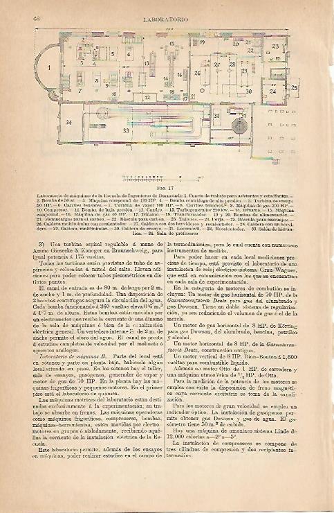 LAMINA ESPASA 8883: Laboratorio de maquinas de la Escuela de Ingenieros de Darmtadt