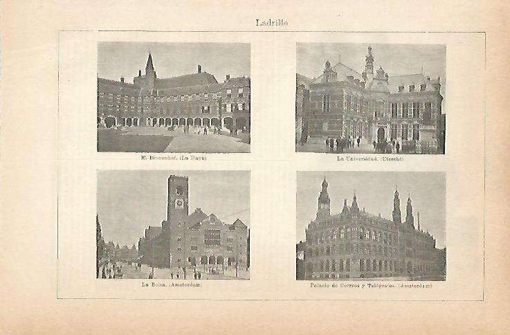 LAMINA ESPASA 8903: Edificios construidos con ladrillo