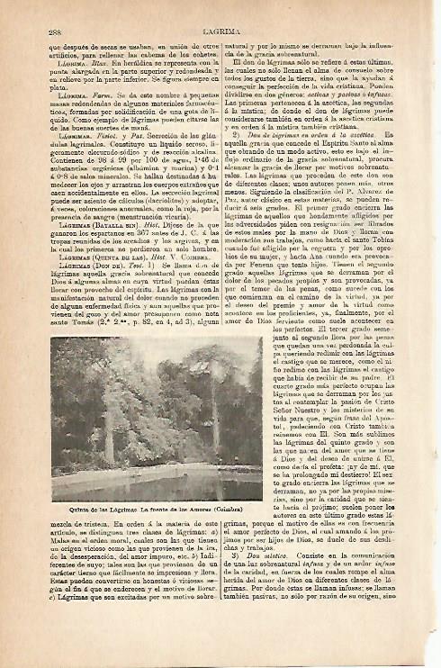 LAMINA ESPASA 8920: Quinta de las Lagrimas en Coimbra Portugal
