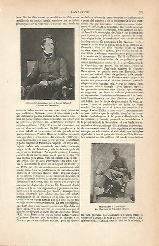 LAMINA ESPASA 8932: Alfonso de Lamartine