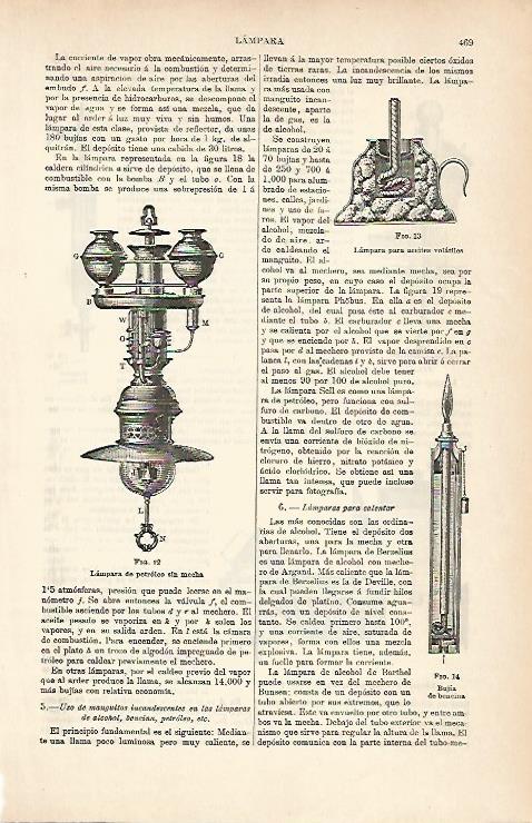 LAMINA ESPASA 8959: Lamparas de petroleo