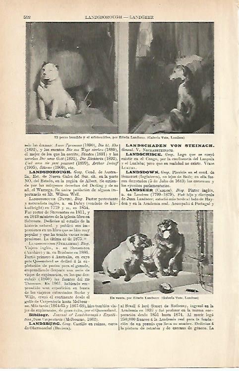 LAMINA ESPASA 8976: Obras de E. Landseer