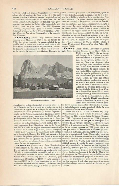 LAMINA ESPASA 8987: Picachos del Langkofel Tirol