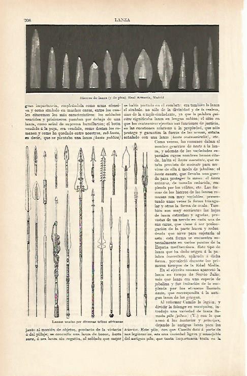 LAMINA ESPASA 8998: Tipos de lanzas de Africa