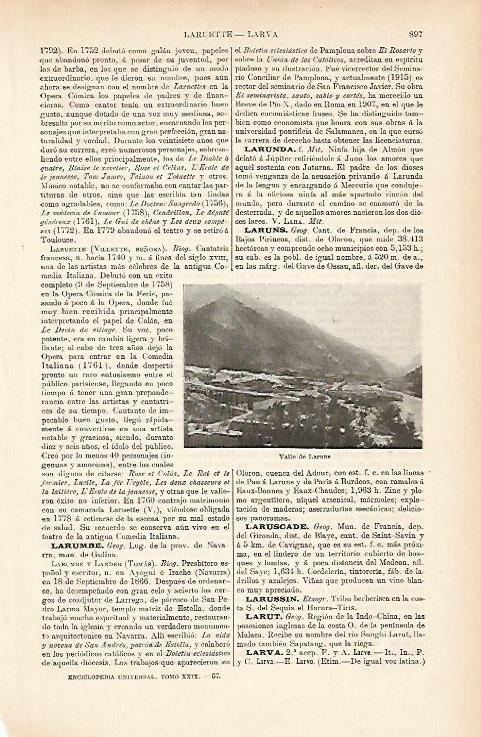 LAMINA ESPASA 9023: Valle de Laruns Francia