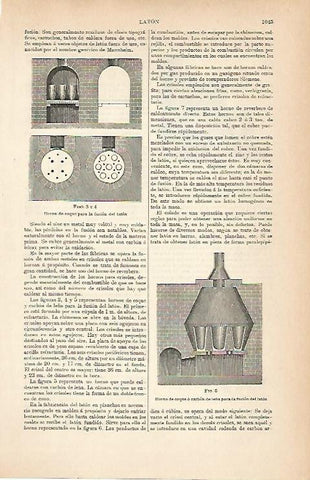 LAMINA ESPASA 9035: Hornos para la fusion del laton