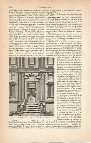 LAMINA ESPASA 9054: Escalera de la Biblioteca Laurentiana por Miguel Angel