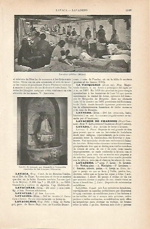 LAMINA ESPASA 9063: Lavadero publico de Mexico
