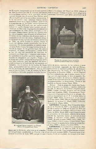 LAMINA ESPASA 9071: Tumba y retrato del cardenal Lavigerie