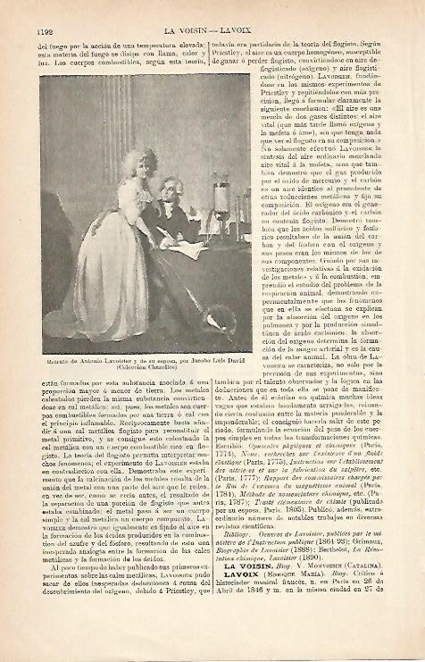 LAMINA ESPASA 9074: Retrato de A. Lavoisier y su esposa por David