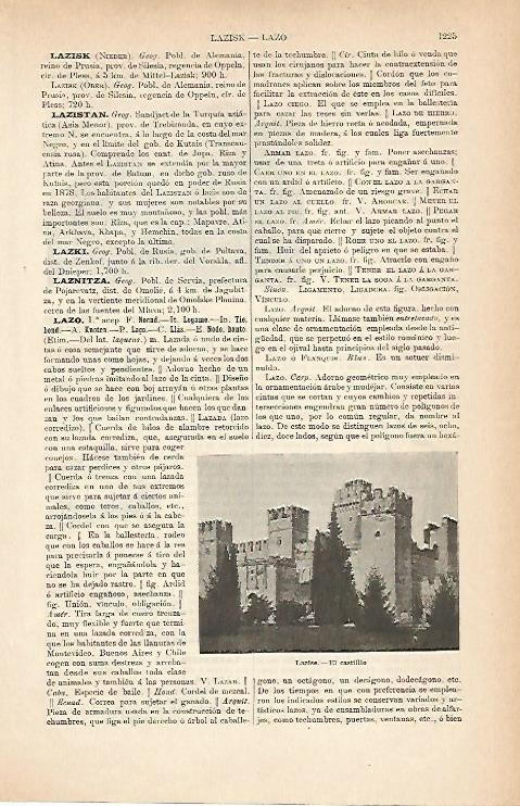 LAMINA ESPASA 9082: Castillo de Lazisse Italia