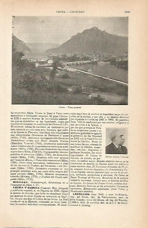 LAMINA ESPASA 9091: Vista general de Lecco Italia