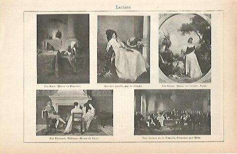 LAMINA ESPASA 9094: Pinturas representando la lectura