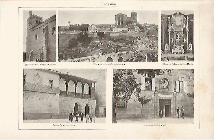 LAMINA ESPASA 9103: Vistas de Ledesma Salamanca