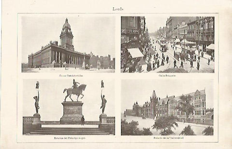 LAMINA ESPASA 9106: Vistas de Leeds Inglaterra