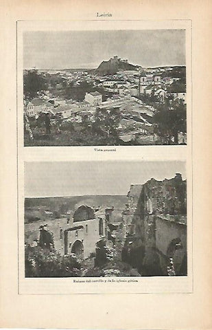 LAMINA ESPASA 9132: Vistas de Leiria Portugal