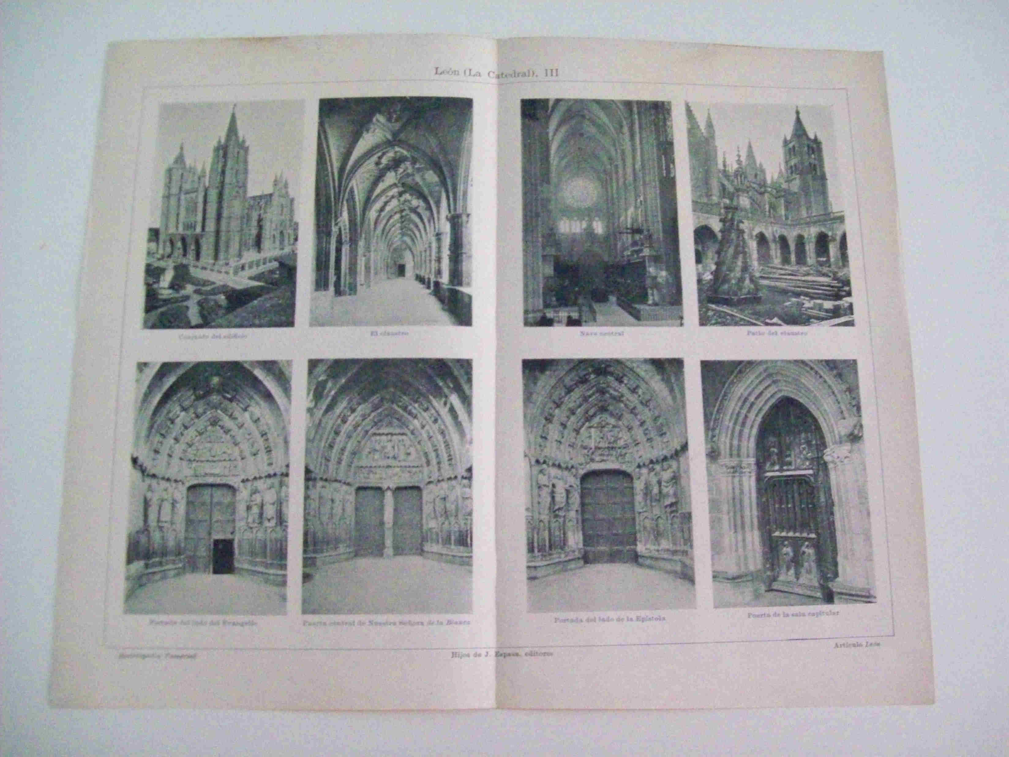 LAMINA ESPASA 9174: Fotografias de la Catedral de Leon