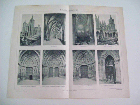 LAMINA ESPASA 9174: Fotografias de la Catedral de Leon