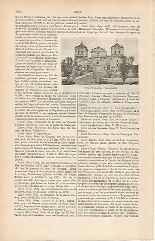 LAMINA ESPASA 9175: Catedral de Leon Nicaragua