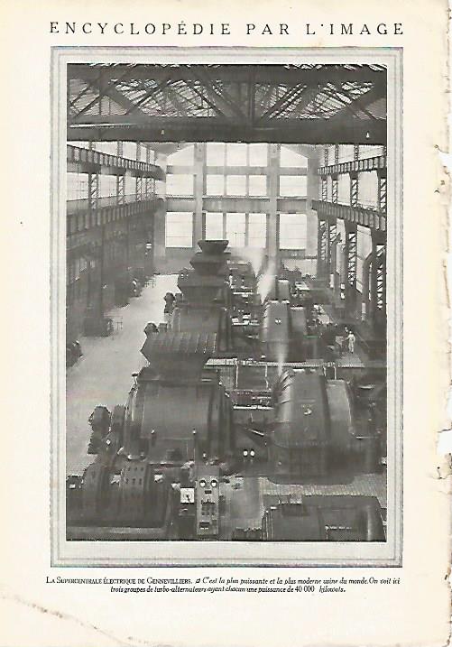 LAMINA 3666: CENTRAL ELECTRICA DE GENNEVILLIERS (FRANCIA)