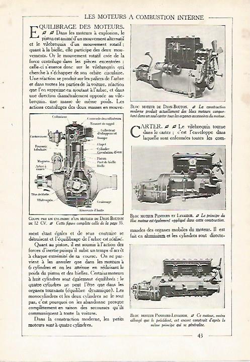 LAMINA 3687: MOTOR DION-BOUTON Y MOTOR PANHARD-LEVASSOR