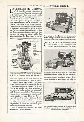 LAMINA 3687: MOTOR DION-BOUTON Y MOTOR PANHARD-LEVASSOR