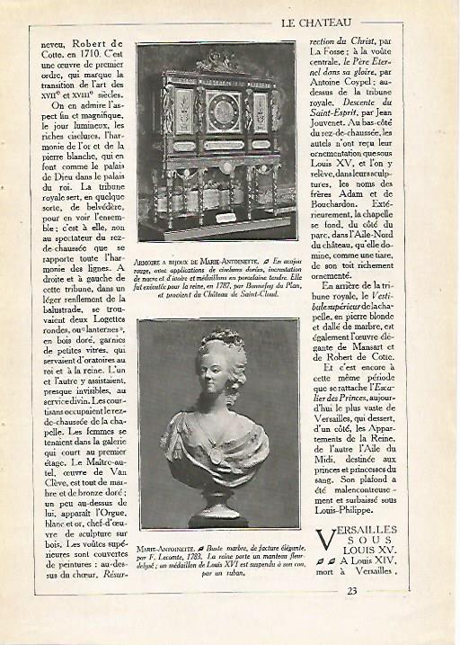 LAMINA 3709: VERSALLES. ARMARIO DE MARIA ANTONIETA. BUSTO DE MARIA ANTONIETA