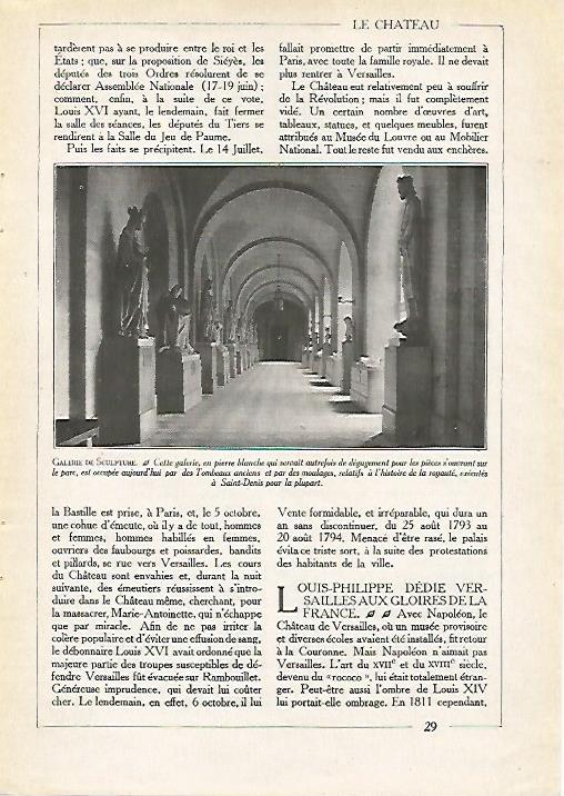LAMINA 3712: VERSALLES. GALERIA DE LAS ESCULTURAS
