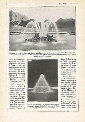 LAMINA 3717: VERSALLES. FUENTE DE LAS SIRENAS. FUENTE DE LA PIRAMIDE
