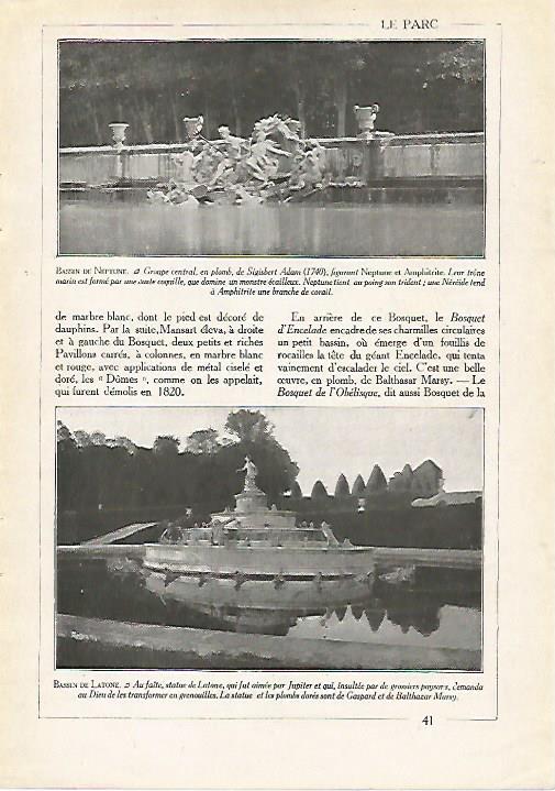 LAMINA 3718: VERSALLES. FUENTE DE NEPTUNO. FUENTE DE LATONA