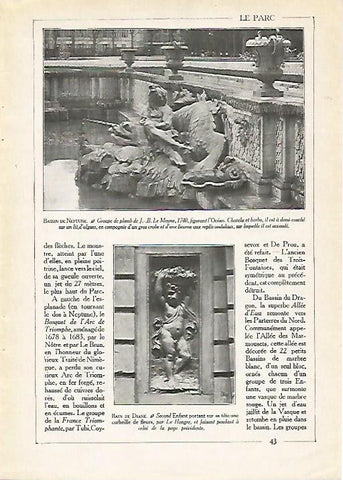 LAMINA 3719: VERSALLES. FUENTE DE NEPTUNO. FUENTE DE DIANA