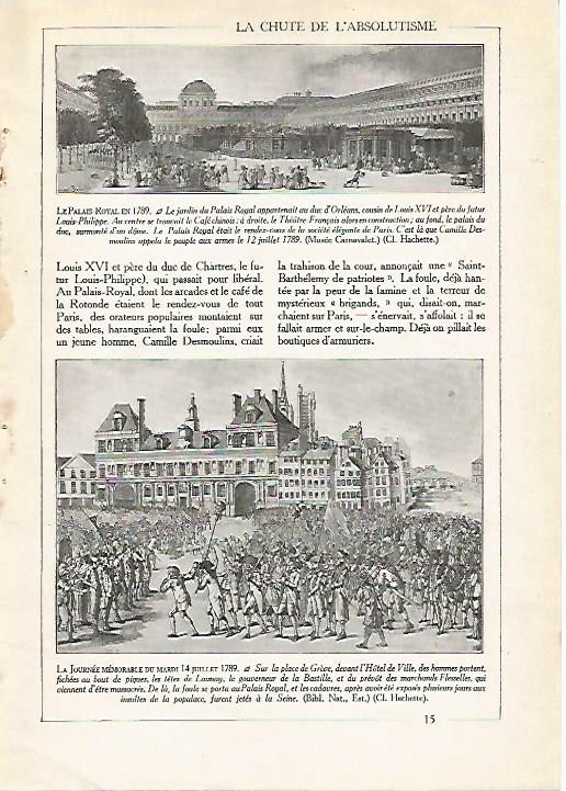LAMINA 3737: PALACIO REAL DE FRANCIA EN 1789