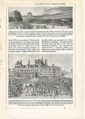 LAMINA 3737: PALACIO REAL DE FRANCIA EN 1789