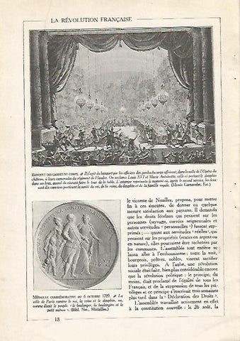 LAMINA 3738: BANQUET DE LOS GUARDAESPALDAS. MEDALLA DEL 6 OCTUBRE 1789