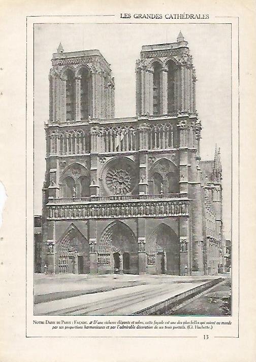 LAMINA 3768: FACHADA DE NOTRE DAME DE PARIS