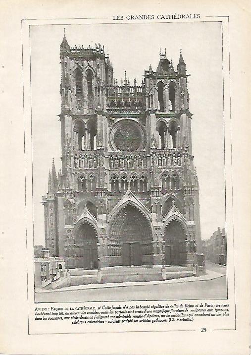 LAMINA 3774:  FACHADA DE LA CATEDRAL DE AMIENS