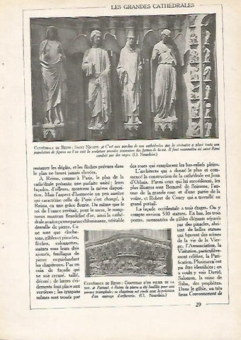 LAMINA 3776: DETALLE DE LA CATEDRAL DE REIMS