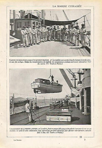 LAMINA 3906: MARINEROS EN UN BARCO FRANCES