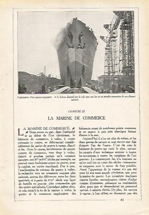 LAMINA 3911: LANZAMIENTO DE UN TRANSANTLANTICO