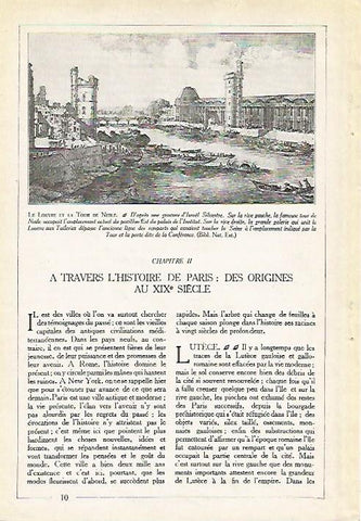 LAMINA 3925: PARIS. EL LOUVRE Y LA TORRE DE NESLE