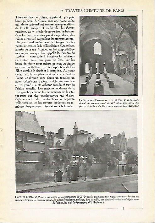 LAMINA 3926: PARIS. TERMAS DE JULIANO Y HOTEL DE CLUNY