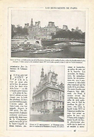 LAMINA 3944: PARIS. HOTEL DE VILLE