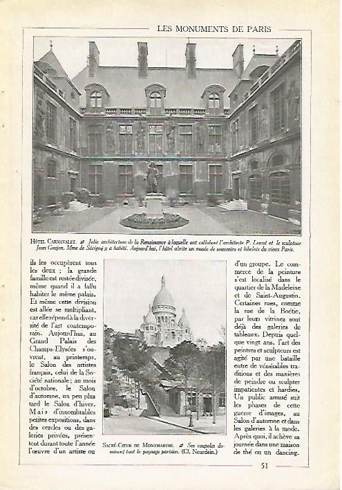 LAMINA 3946: PARIS. HOTEL CARNAVALET
