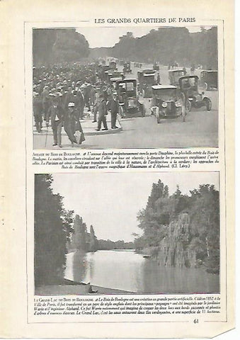LAMINA 3951: PARIS. AVENIDA DE BOIS DE BOULOGNE