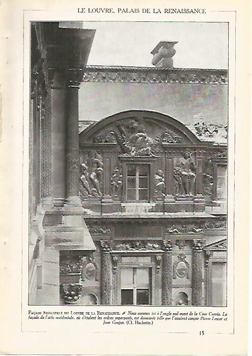 LAMINA 3960: FACHADA PRINCIPAL DEL LOUVRE RENACENTISTA