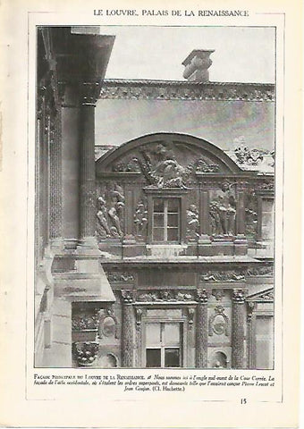 LAMINA 3960: FACHADA PRINCIPAL DEL LOUVRE RENACENTISTA